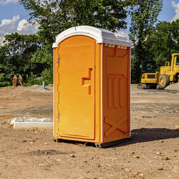 how often are the portable restrooms cleaned and serviced during a rental period in Rogers Connecticut